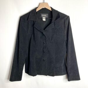 Vintage Spago Faux Suede Blazer Jacket Size 12 Button Up
